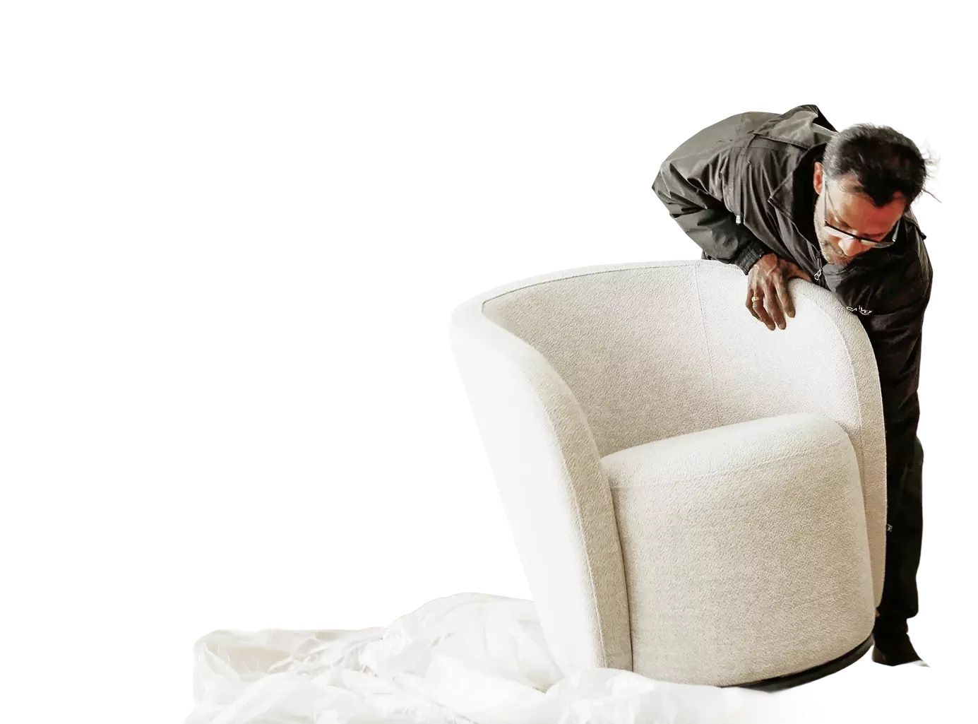 Répartition et installation du mobilier sur site